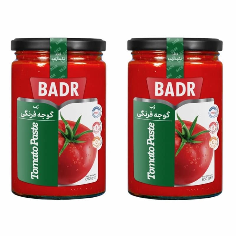 رب گوجه فرنگی بدر با طعم طبیعی و ماندگاری مناسب در بسته‌بندی استاندارد